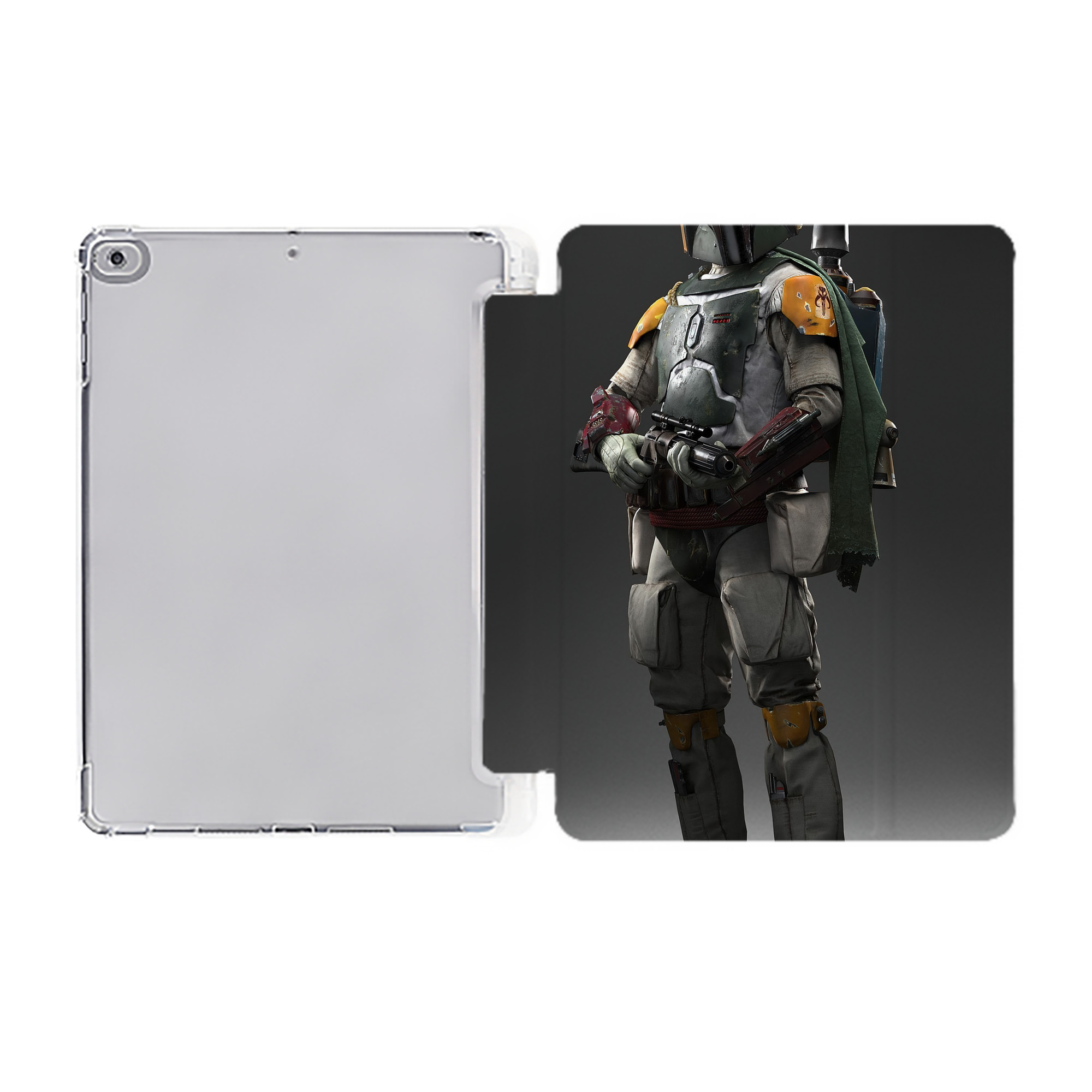 （画像用） スター・ウォーズ Star Wars IPad ケース ペン収納付き 三つ折りスタンド PUレザー×シリコン 対応機種9.5/10.5/10.9インチ